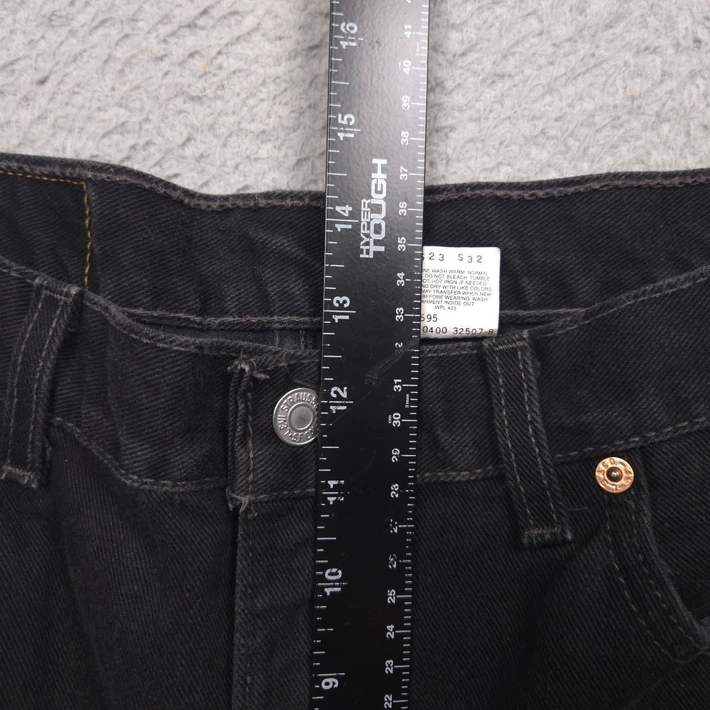 Levis 505 36x32 Black Regular Fit Straight Leg Men Jean Made in USA Vintage 90's - Picture 11 of 13